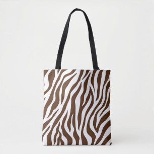 Braune und weiße Zebra-Drucktasche Tasche