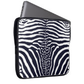 Braune und weiße Zebra Laptopschutzhülle (Vorne Rechts)