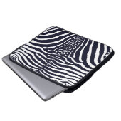 Braune und weiße Zebra Laptopschutzhülle (Vorne Knopf)