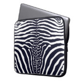 Braune und weiße Zebra Laptopschutzhülle (Vorderseite Links)