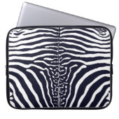 Braune und weiße Zebra Laptopschutzhülle (Vorderseite)