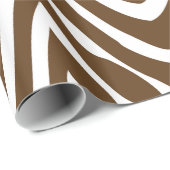 Braune und weiße Zebrastreifen Tierfarbe Geschenkpapier (Rolleneckpunkt)