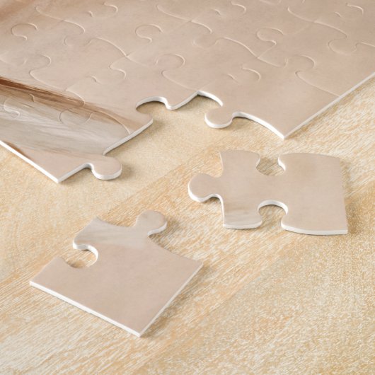 Braune und weiße Ziege Puzzle (Seite)