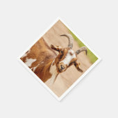 Braune und weiße Ziege Serviette (Ecke)