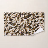 Braune Verdrehungen in Bewegung, dunkel und weiß Badhandtuch Set (Handtuch)