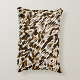 Braune Verdrehungen in Bewegung, dunkel und weiß Dekokissen