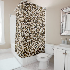 Braune Verdrehungen in Bewegung, dunkel und weiß Duschvorhang