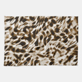 Braune Verdrehungen in Bewegung, dunkel und weiß Geschirrtuch (Horizontal)