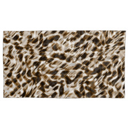 Braune Verdrehungen in Bewegung, dunkel und weiß Kissenbezug