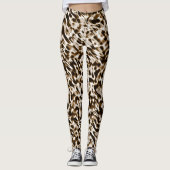 Braune Verdrehungen in Bewegung, dunkel und weiß Leggings (Vorderseite)