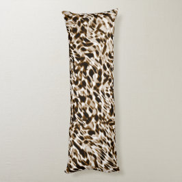 Braune Verdrehungen in Bewegung, dunkel und weiß Seitenschläferkissen