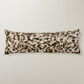 Braune Verdrehungen in Bewegung, dunkel und weiß Seitenschläferkissen (Vorderseite)