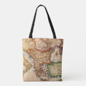 Braune Vintage-Karte Tasche (Rückseite)