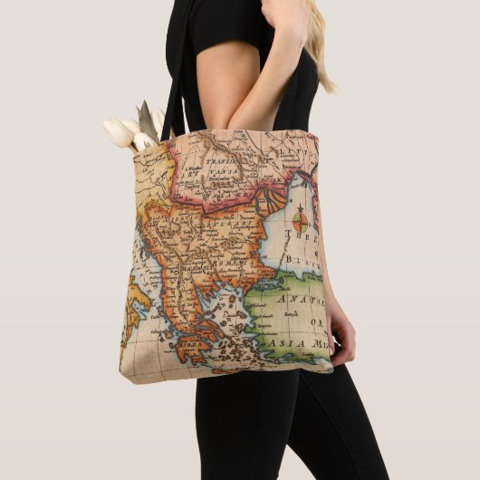 Braune Vintage-Karte Tasche (Von Nahem)