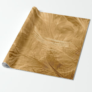 Braune, Vintage Trends Hühnerfederstruktur Geschenkpapier
