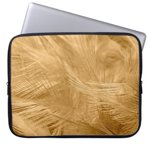 Braune, Vintage Trends Hühnerfederstruktur Laptopschutzhülle