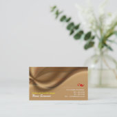 braune Visitenkarte (Stehend Vorderseite)