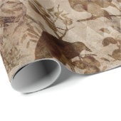 Braune Vögel und Branchen Geschenkpapier (Rolleneckpunkt)