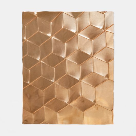 Braune Wabenplatte Fleecedecke (Vorderseite)