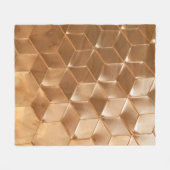 Braune Wabenplatte Fleecedecke (Vorderseite (Horizontal))