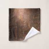 Braune Wandstruktur Badhandtuch Set (Waschlappen)