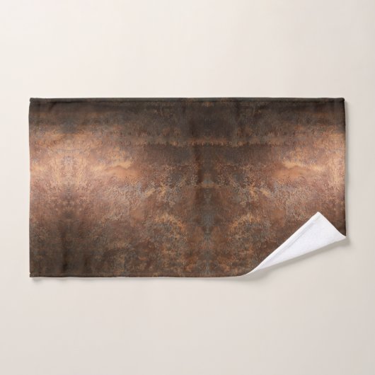 Braune Wandstruktur Badhandtuch Set (Handtuch)
