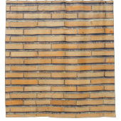 Braune Wandverkleidung Duschvorhang (Vorderseite)