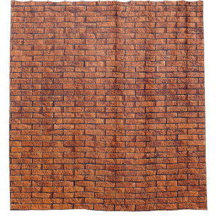 Braune Wandverkleidung Duschvorhang