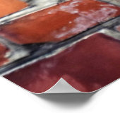 Braune Wandziegel Poster (Ecke)