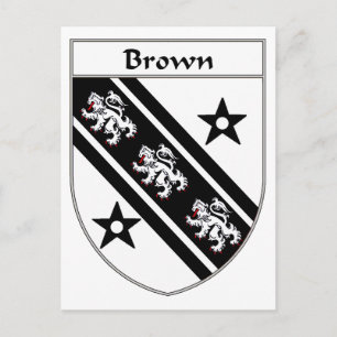 braune Wappen/Familienwappen Postkarte