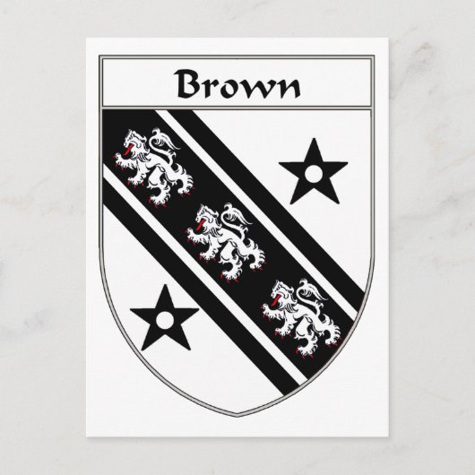 braune Wappen/Familienwappen Postkarte (Vorderseite)