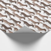 Braune Wasserfarben Geschenkpapier (Ecke)