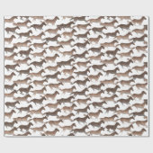 Braune Wasserfarben Geschenkpapier (Flach)