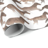 Braune Wasserfarben Geschenkpapier (Rolleneckpunkt)