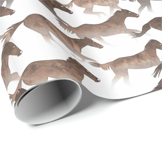 Braune Wasserfarben Geschenkpapier (Rolleneckpunkt)