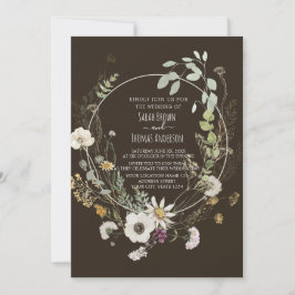 Braune weiche Blume Einladung