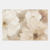 Braune Weiße Abstrakte Blumen Geburtstag Geschenkpapier Set (Vorderseite 2)