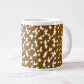 Braune weiße Bäume Jumbo-Tasse (Vorderseite Rechts)