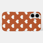 Braune weiße Liebe Herzdesign Case-Mate iPhone Hülle (Rückseite (Horizontal))