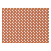 Braune weiße Liebe Herzdesign Tischdecke (Vorderseite (Horizontal))