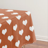Braune weiße Liebe Herzdesign Tischdecke (Beispiel)