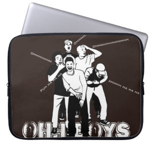 braune weiße OHH BOYS knacken Lachen Laptopschutzhülle