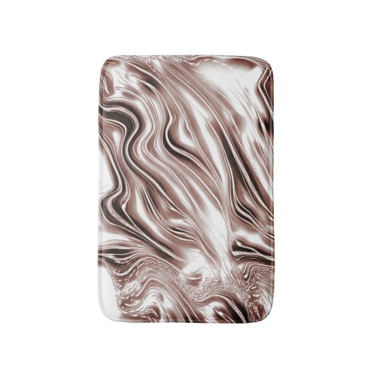 Braune, weiße Spuren auf weißem Hintergrund Badematte (Vorderseite Vertikal)