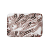 Braune, weiße Spuren auf weißem Hintergrund Badematte (Vorderseite)