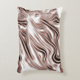 Braune, weiße Spuren auf weißem Hintergrund Dekokissen