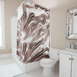 Braune, weiße Spuren auf weißem Hintergrund Duschvorhang