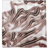 Braune, weiße Spuren auf weißem Hintergrund Duschvorhang (Vorderseite)