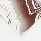 Braune, weiße Spuren auf weißem Hintergrund Fleecedecke (Ecke)