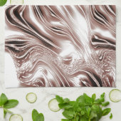 Braune, weiße Spuren auf weißem Hintergrund Geschirrtuch (Gefaltet)