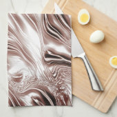 Braune, weiße Spuren auf weißem Hintergrund Geschirrtuch (Viertel Falte)